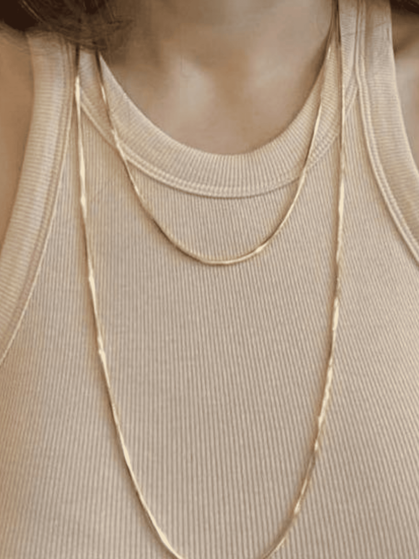 Collar Doble Cadena Plata y Dorado