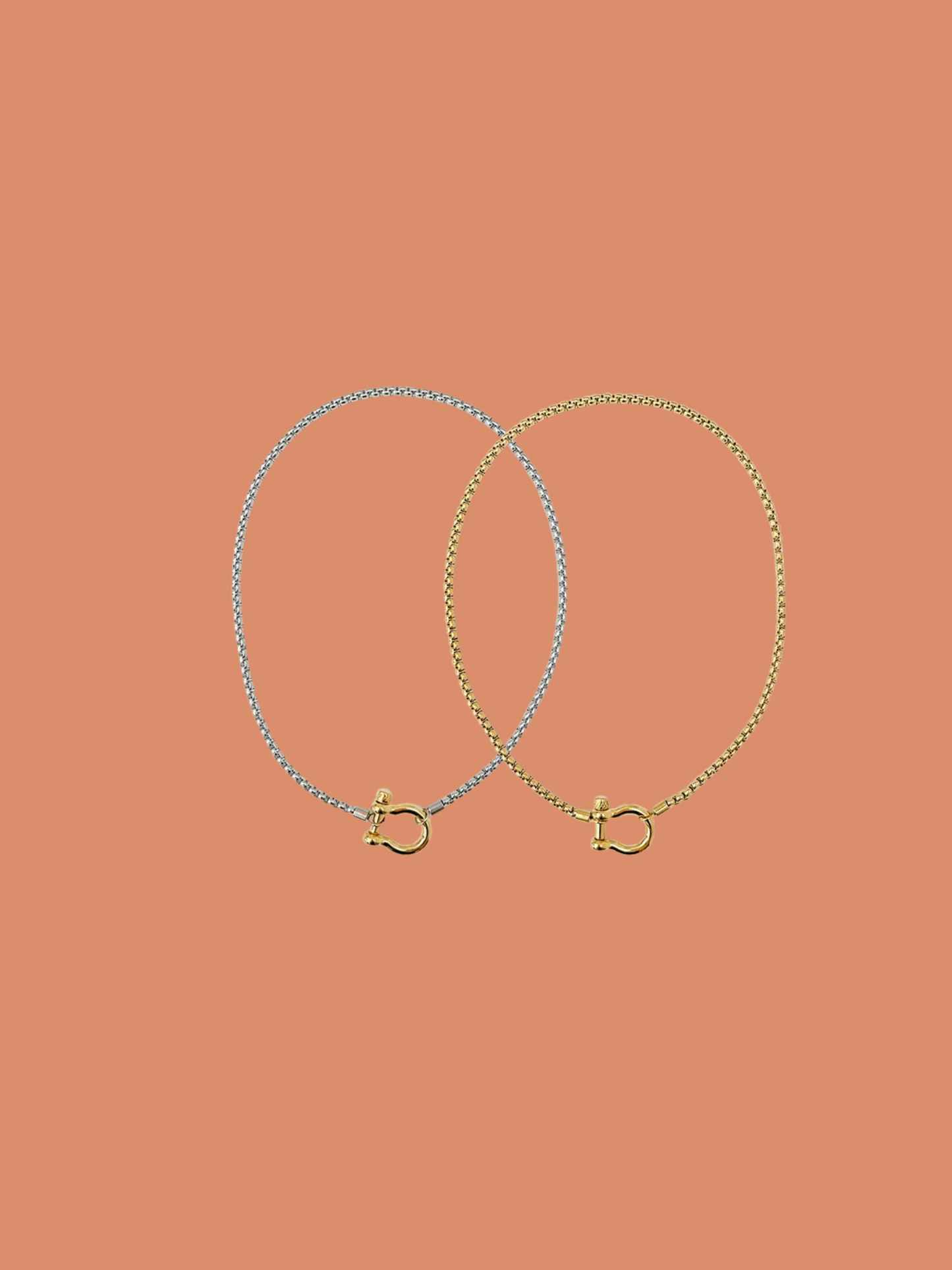 Collar Candado Oro y Combinado