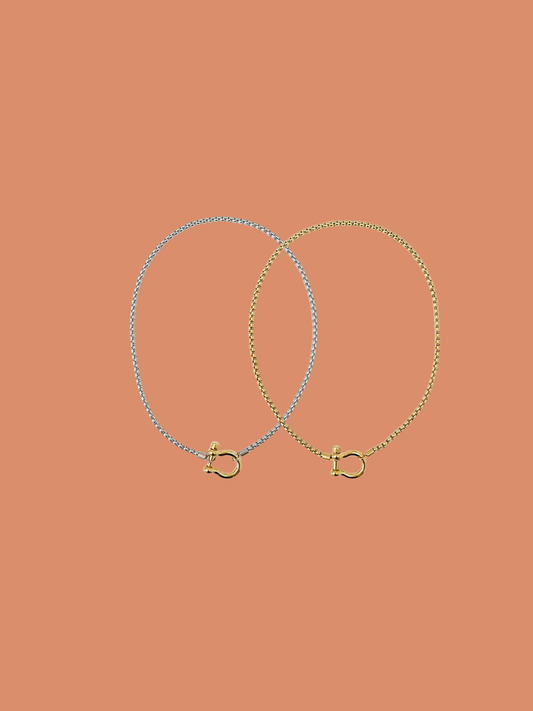 Collar Candado Oro y Combinado